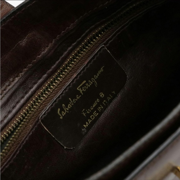Salvatore Ferragamo Dark Brown Leather Bag - Picture 6 of 10